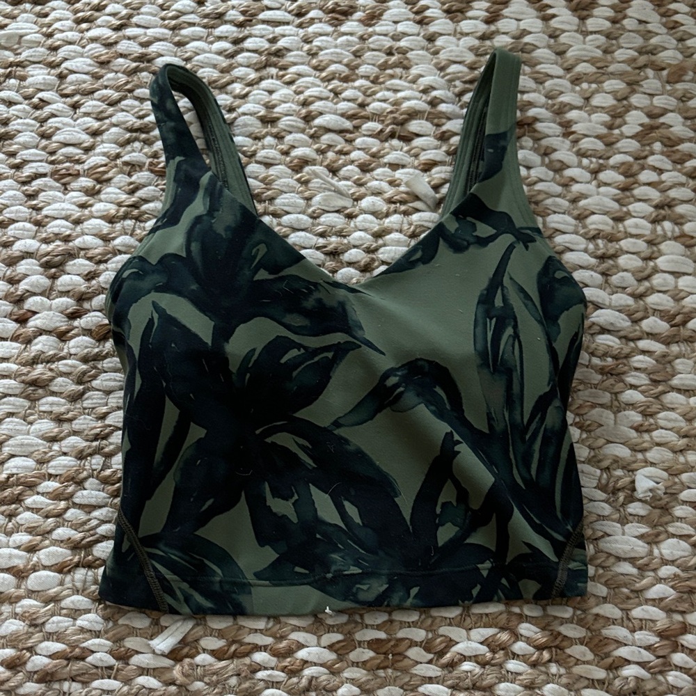 lululemon athletica Green and Black Crop Top